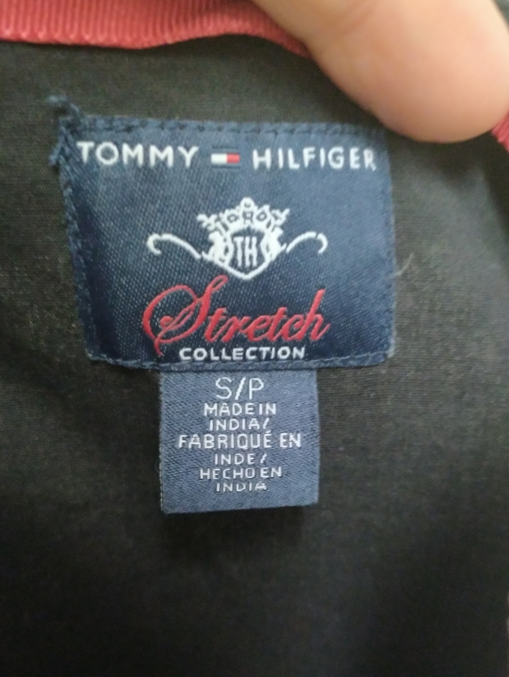 Tommy Hilfiger Black Button-Front Ruffle Neck Cotton Shirt Dress, Size S - Picture 8 of 8